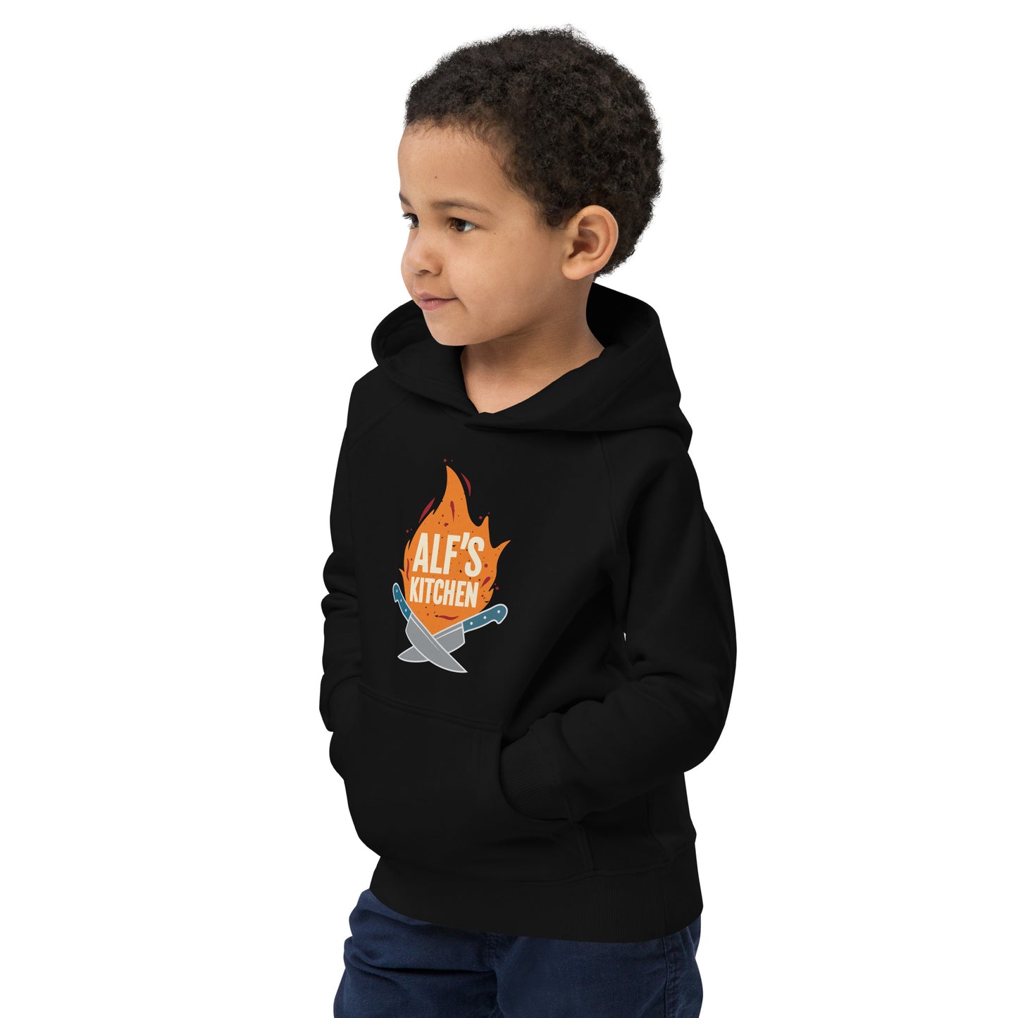 Alf's Kitchen - Color Logo - Kids eco hoodie