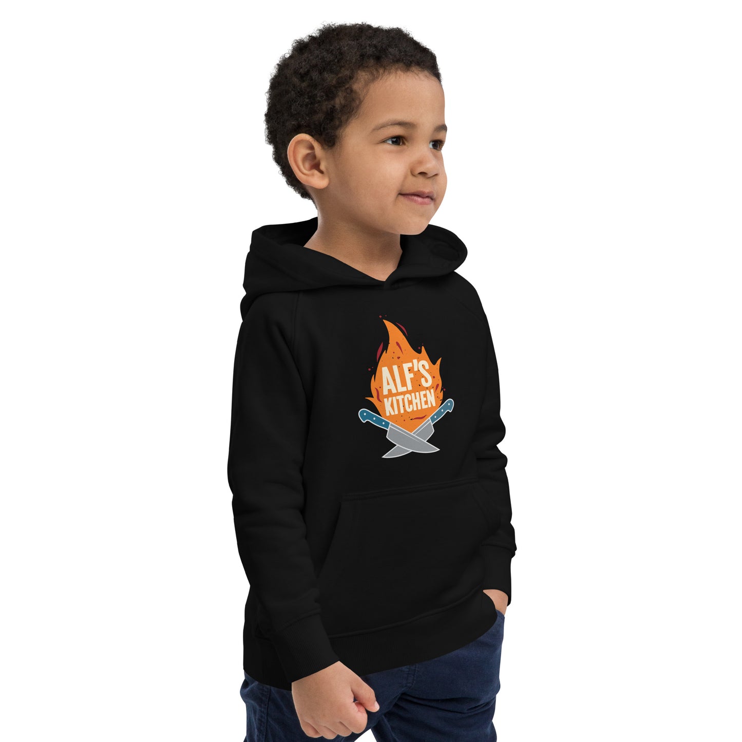 Alf's Kitchen - Color Logo - Kids eco hoodie