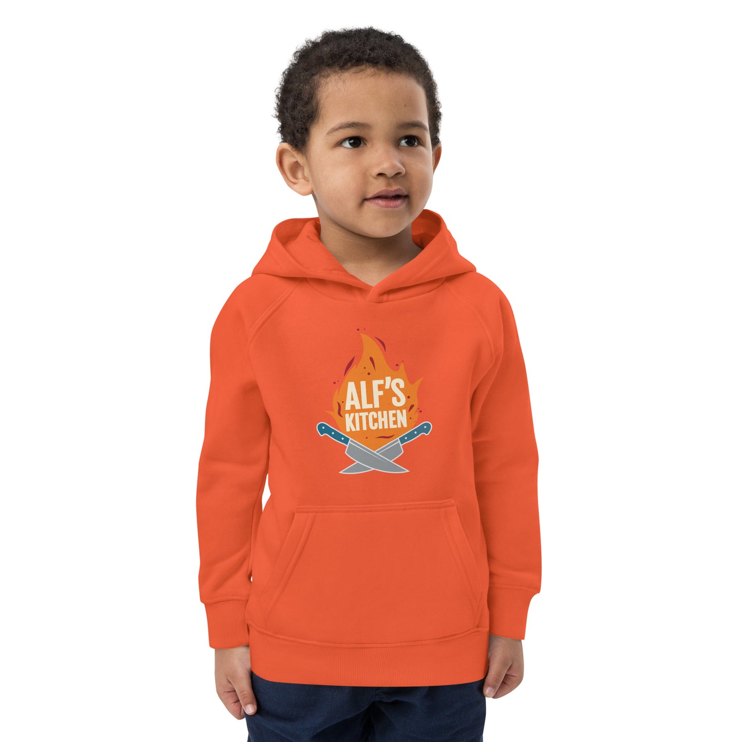 Alf's Kitchen - Color Logo - Kids eco hoodie