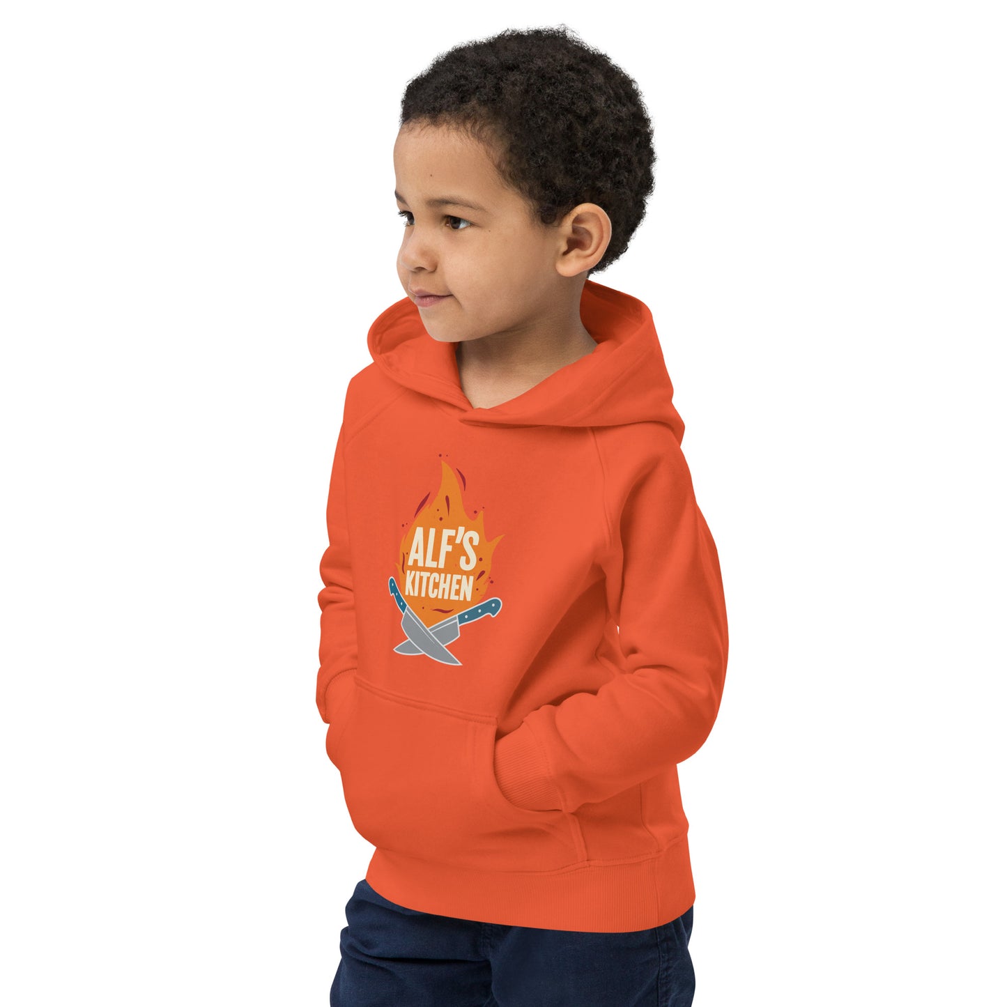 Alf's Kitchen - Color Logo - Kids eco hoodie