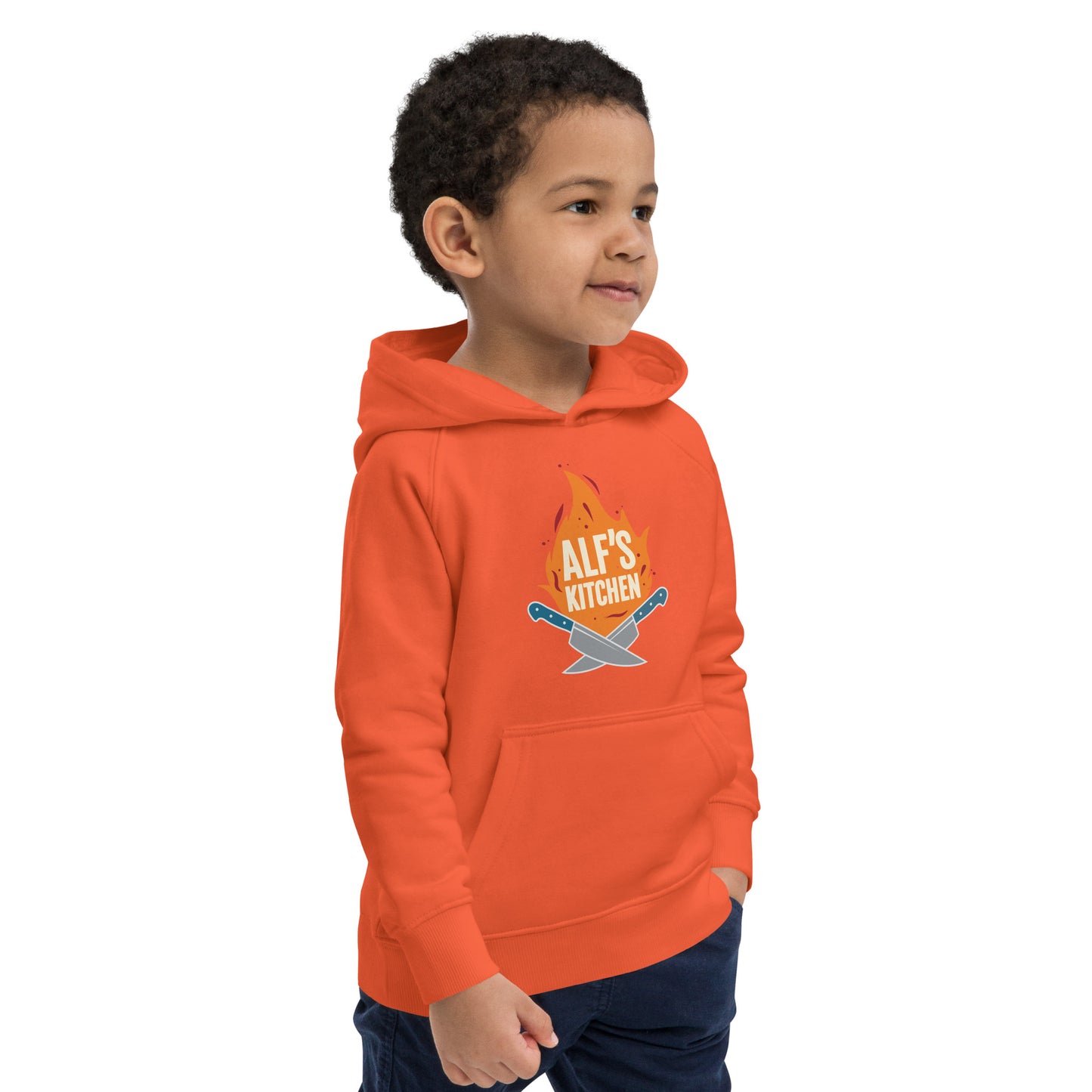 Alf's Kitchen - Color Logo - Kids eco hoodie