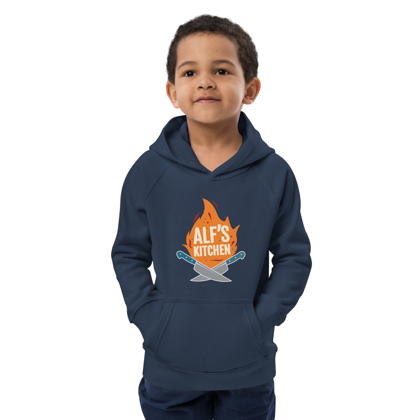 Alf's Kitchen - Color Logo - Kids eco hoodie