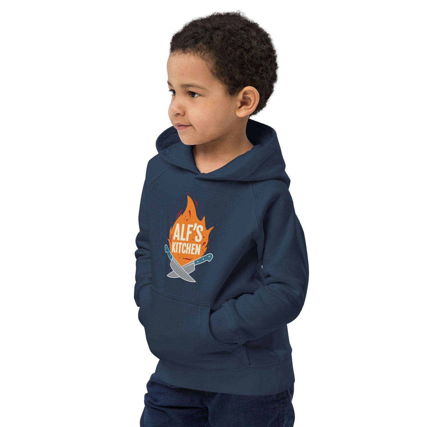 Alf's Kitchen - Color Logo - Kids eco hoodie
