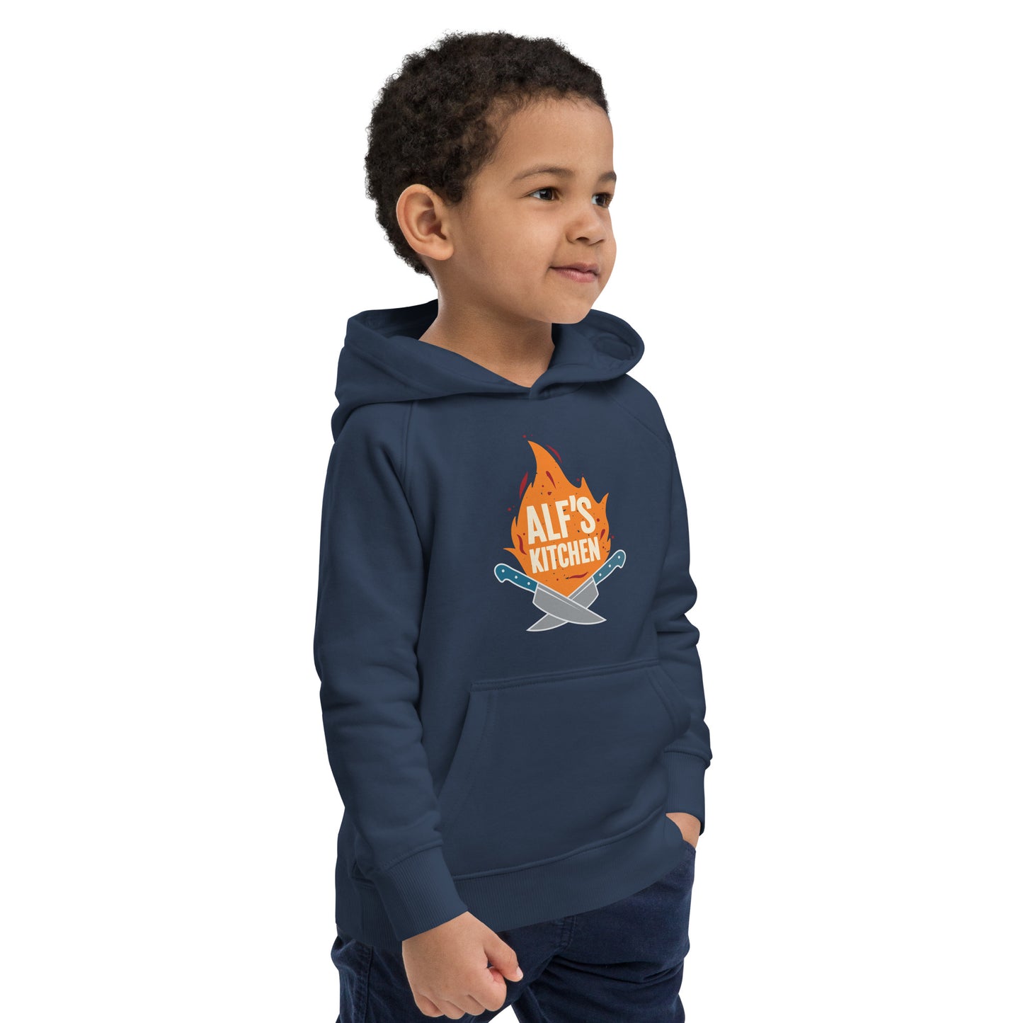 Alf's Kitchen - Color Logo - Kids eco hoodie