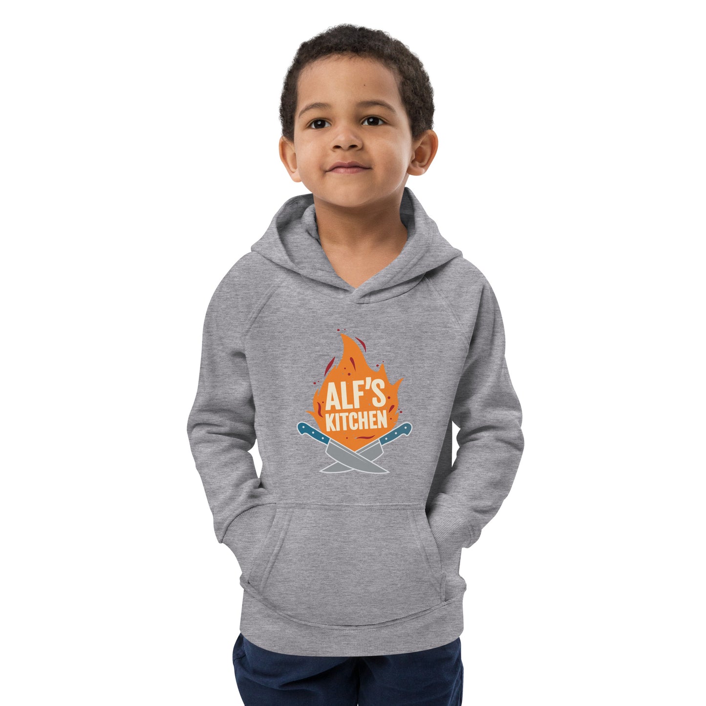 Alf's Kitchen - Color Logo - Kids eco hoodie