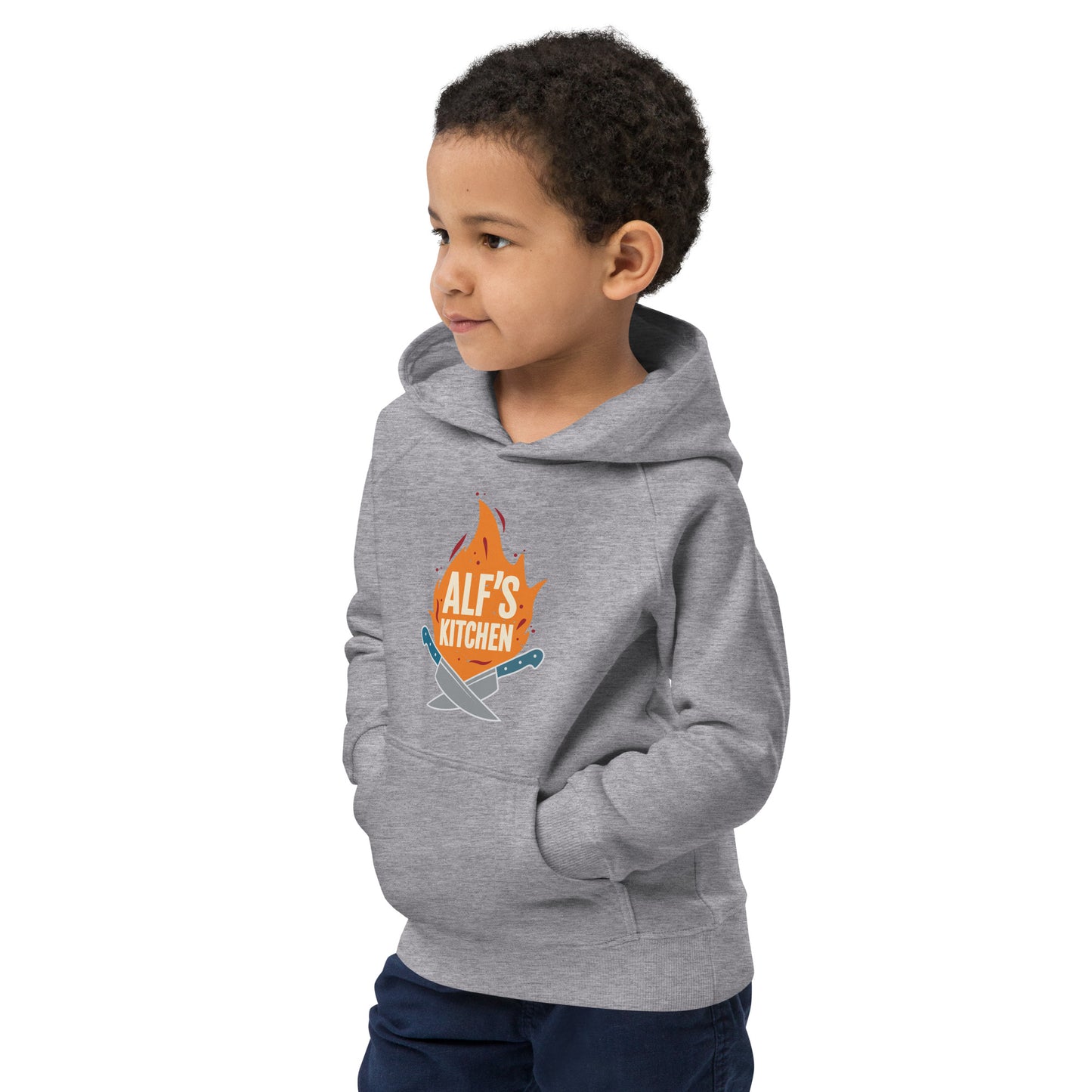 Alf's Kitchen - Color Logo - Kids eco hoodie