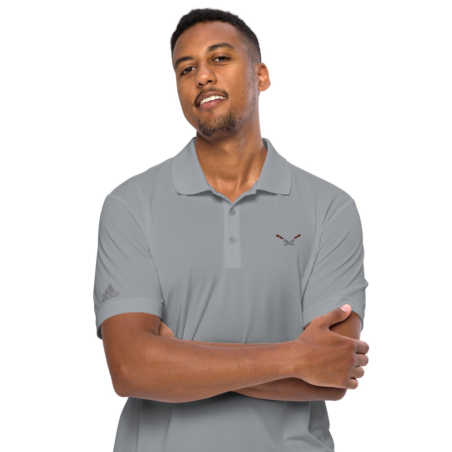 Alf's Kitchen - Knife logo - Adidas performance polo shirt