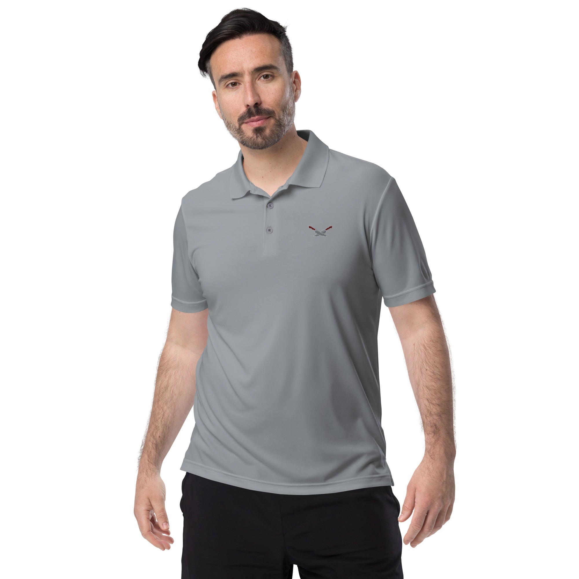 Alf s Kitchen Knife logo Adidas performance polo shirt