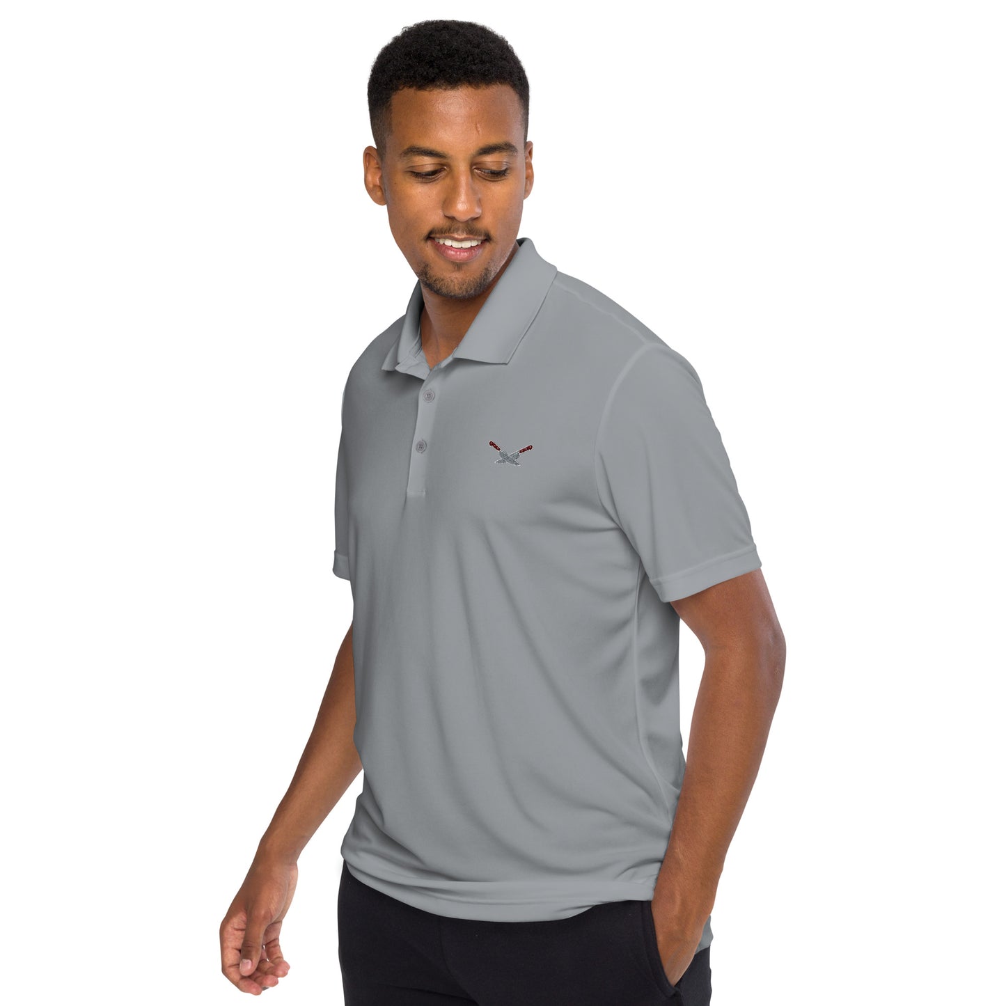 Alf's Kitchen - Knife logo - Adidas performance polo shirt