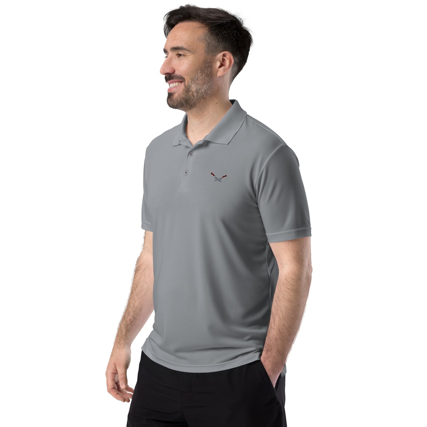 Alf's Kitchen - Knife logo - Adidas performance polo shirt