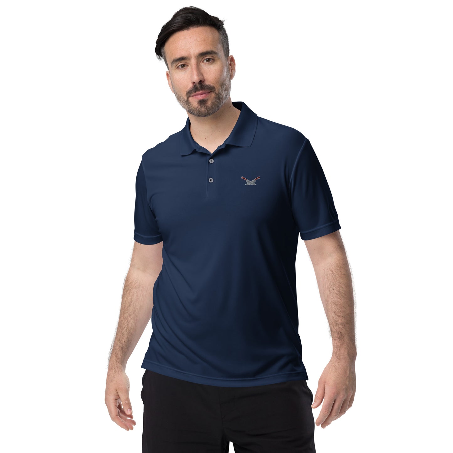 Alf's Kitchen - Knife logo - Adidas performance polo shirt