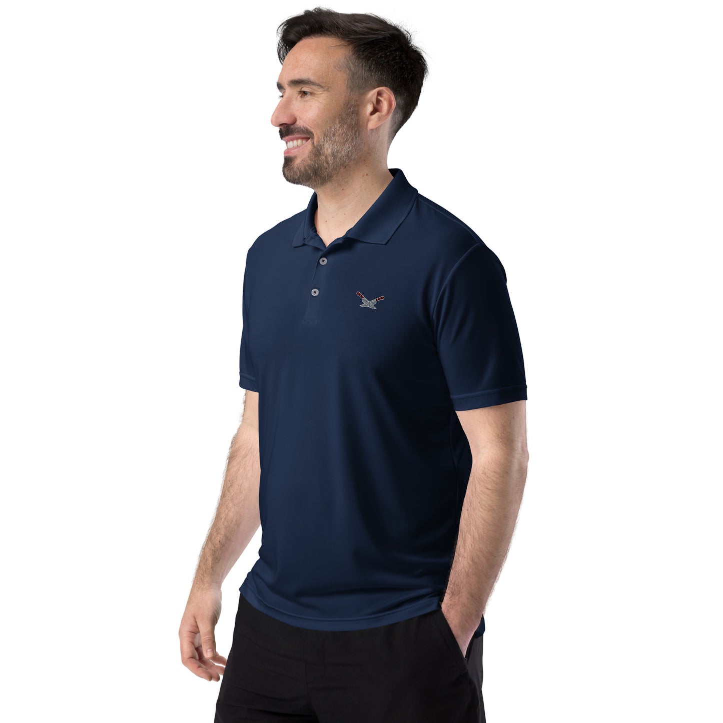 Alf's Kitchen - Knife logo - Adidas performance polo shirt