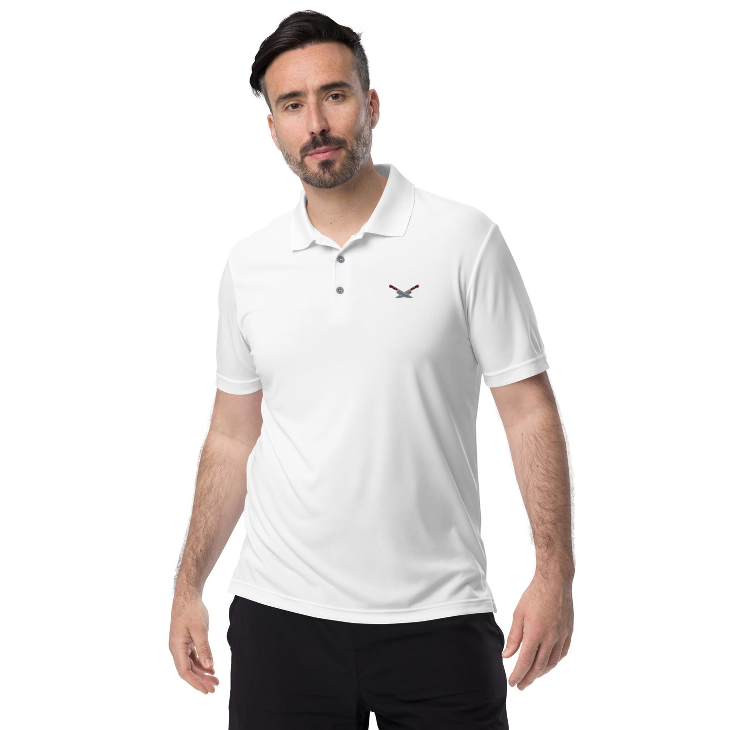 Alf's Kitchen - Knife logo - Adidas performance polo shirt