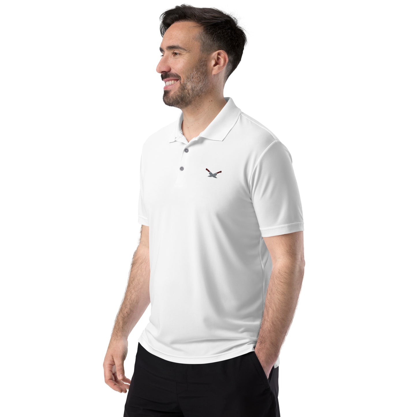 Alf's Kitchen - Knife logo - Adidas performance polo shirt