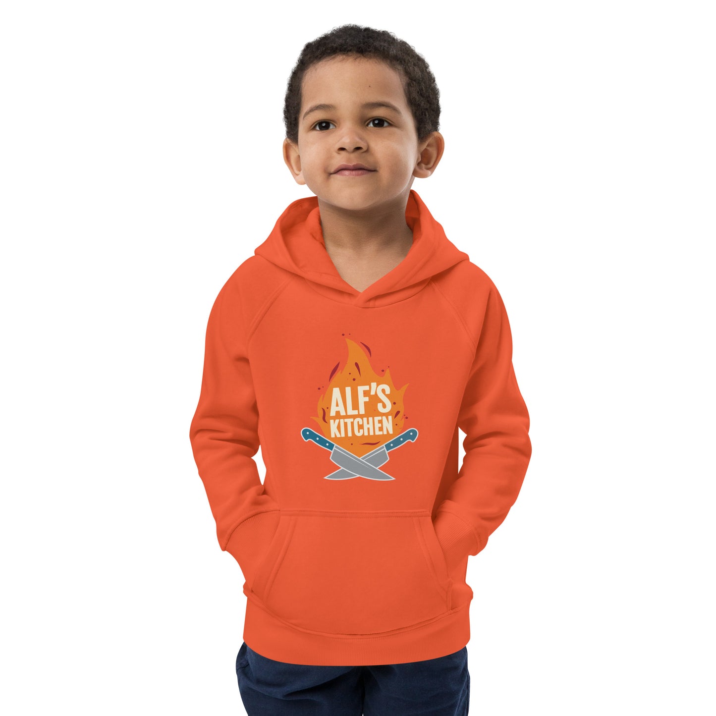 Alf's Kitchen - Color Logo - Kids eco hoodie