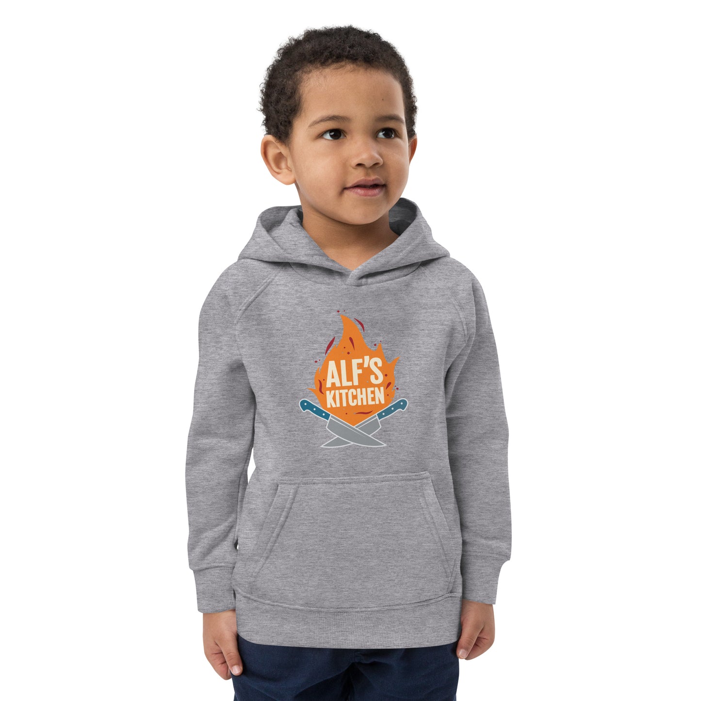Alf's Kitchen - Color Logo - Kids eco hoodie