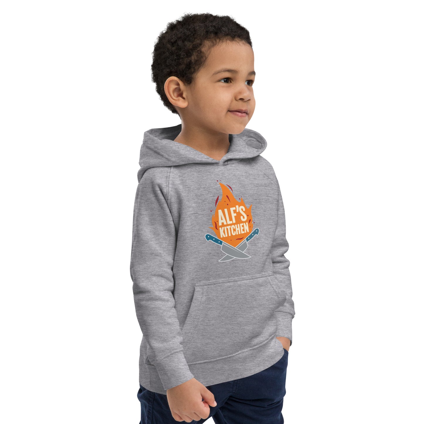 Alf's Kitchen - Color Logo - Kids eco hoodie
