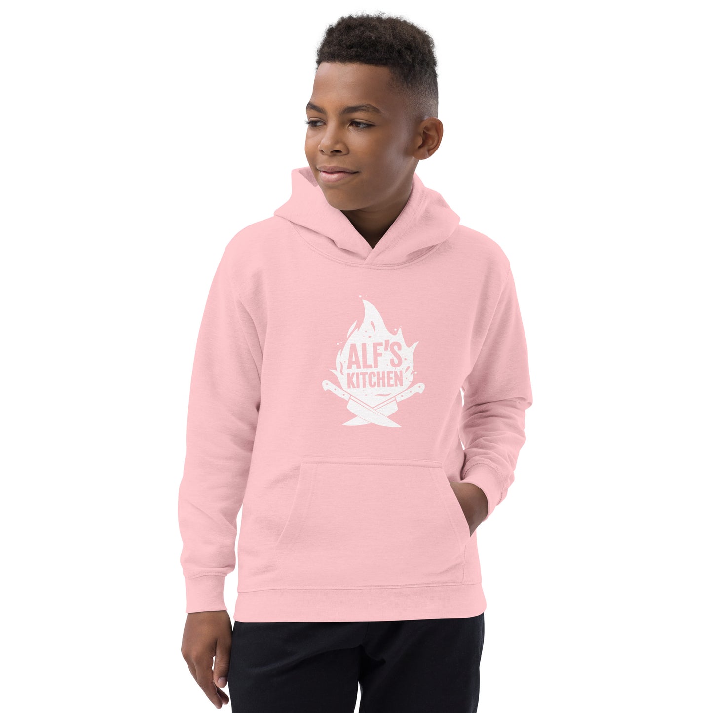 Alf's Kitchen - White Logo - Kids Hoodie