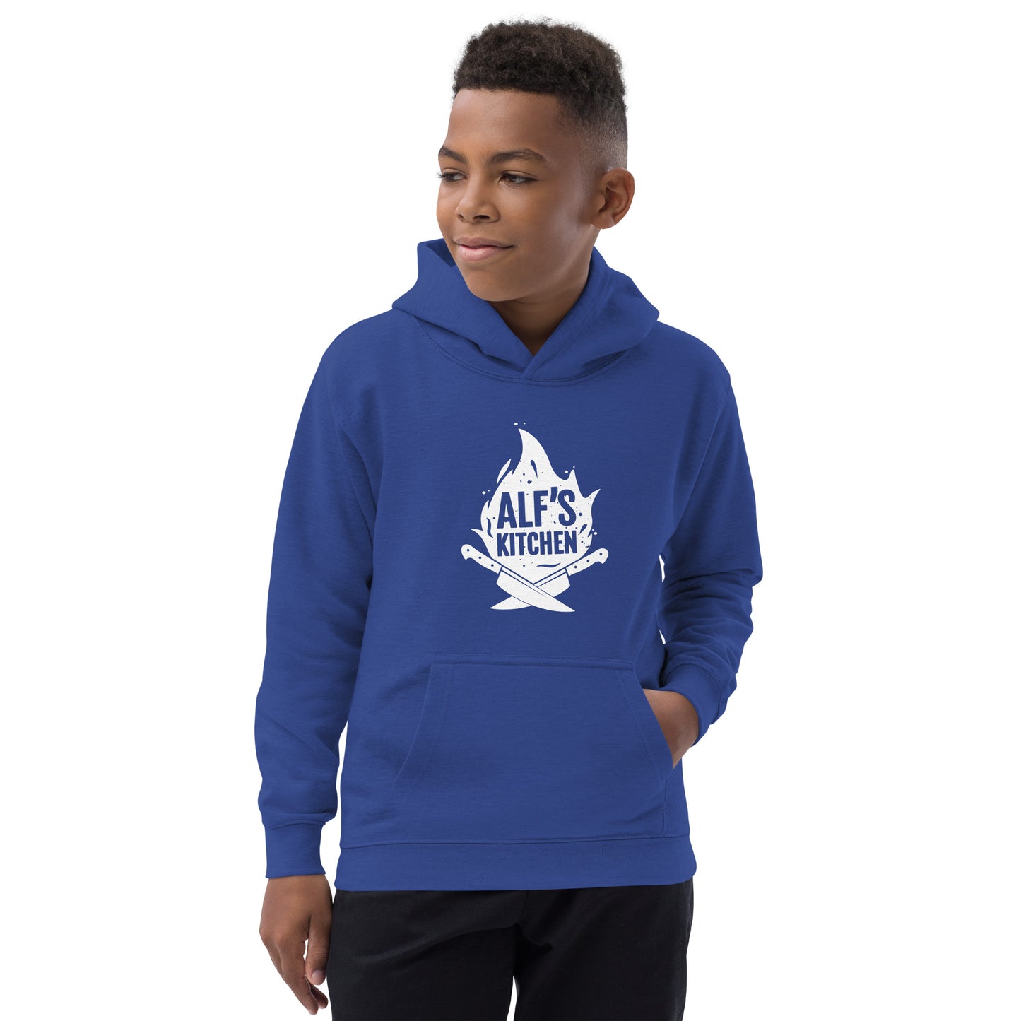 Alf's Kitchen - White Logo - Kids Hoodie