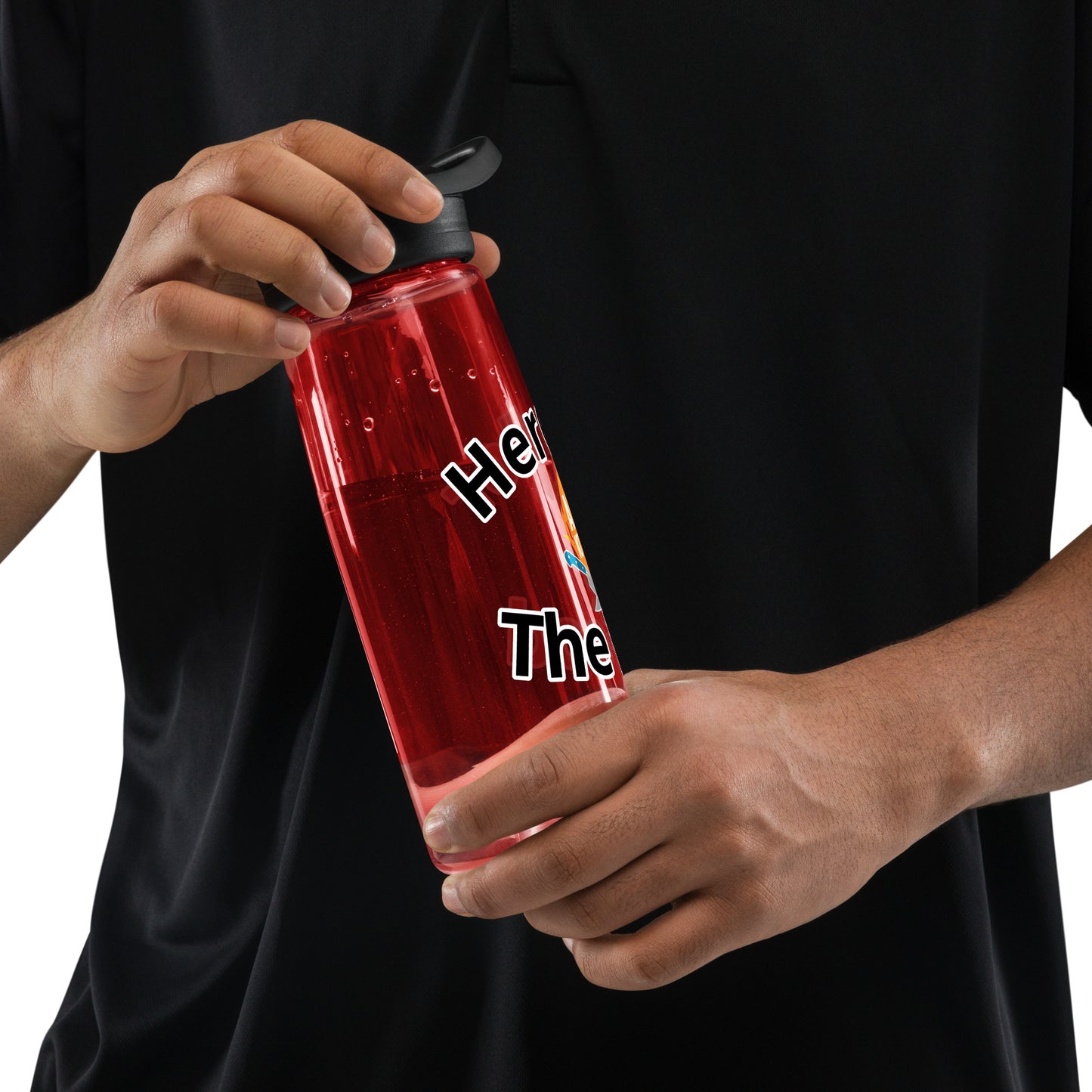 Here for the Food - Sports water bottle