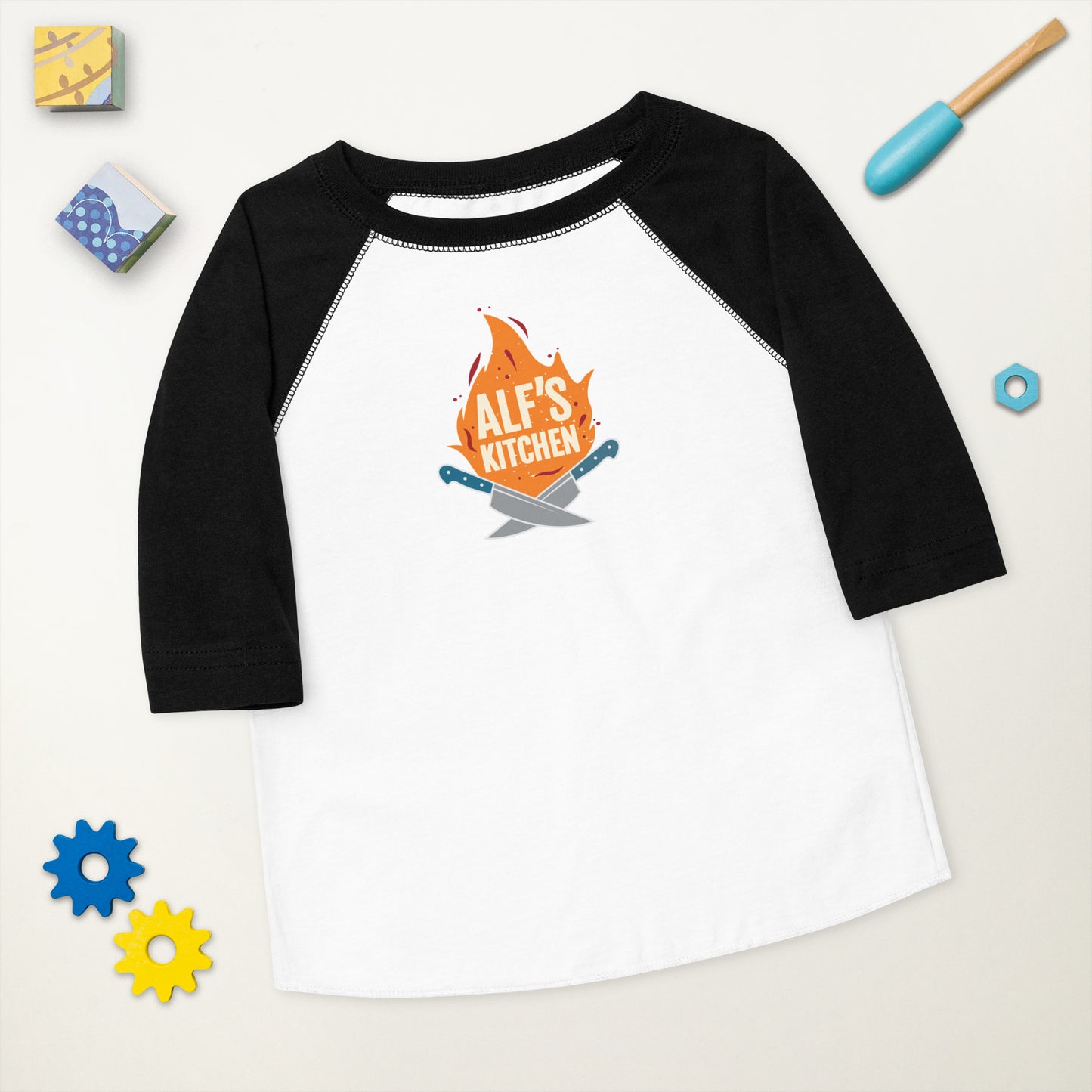 Alf's Kitchen - Toddler baseball shirt